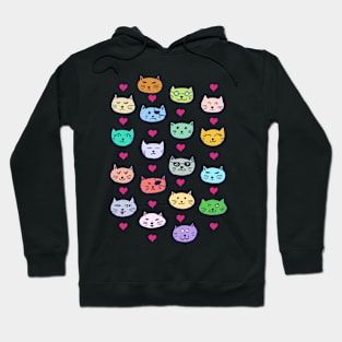 Cat Doodle with Variety of Colors ' Hoodie